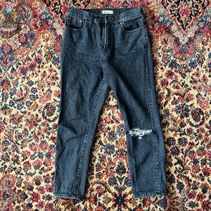 Madewell The Perfect Vintage Ripped Knee Jeans in Roxstone Wash